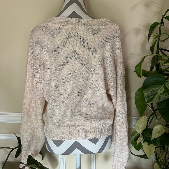 Lelis Collection Off The Shoulder V Neck Sweater - Size Medium - Picture 2 of 3